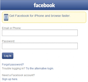 Facebook Interface for Mobile Devices 