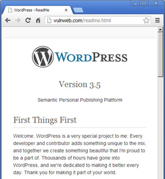 Identifying WordPress Version