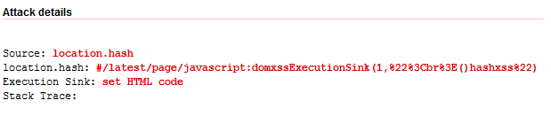 location hash page DOM XSS