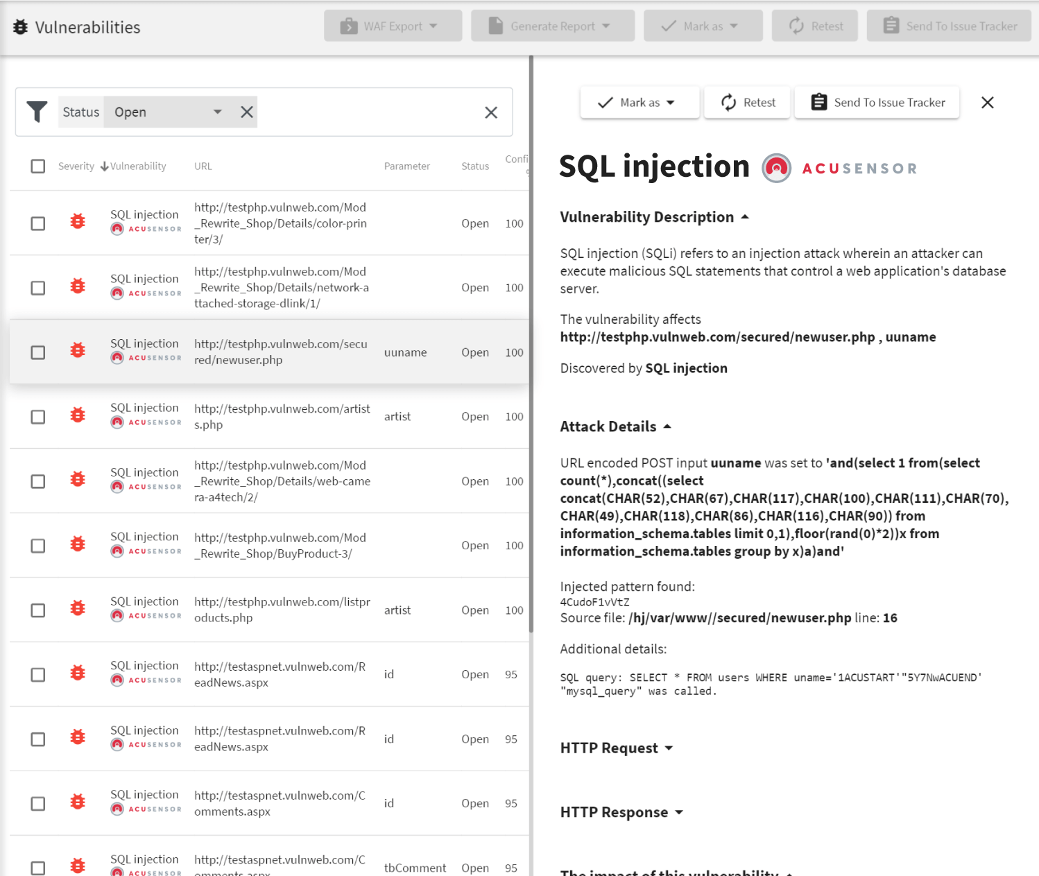 Acunetix Web Vulnerability Scanner