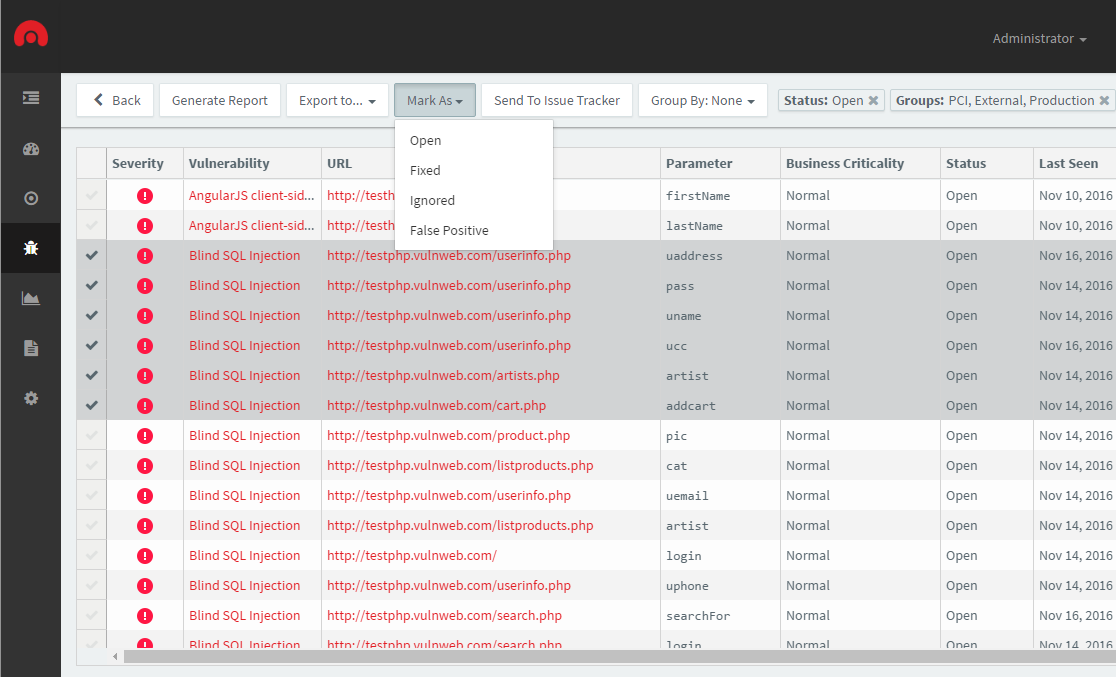 Acunetix Web Vulnerability Scanner